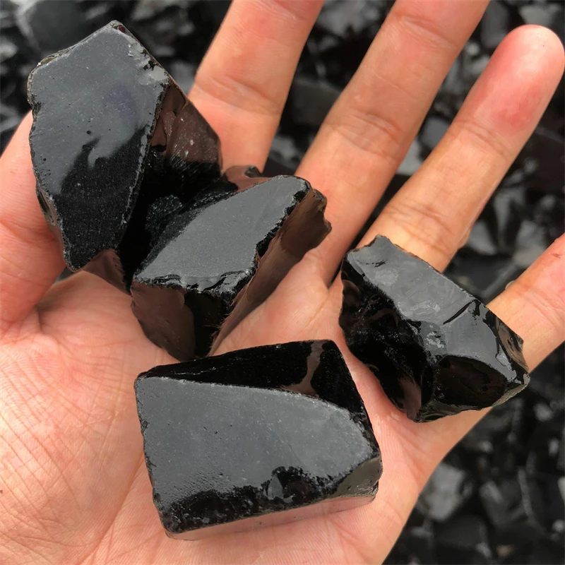 

Natural Raw Black Obsidian Quartz Stones Rough Rock Crystals Metaphysical Reiki Healing Size Energy Healing Stone