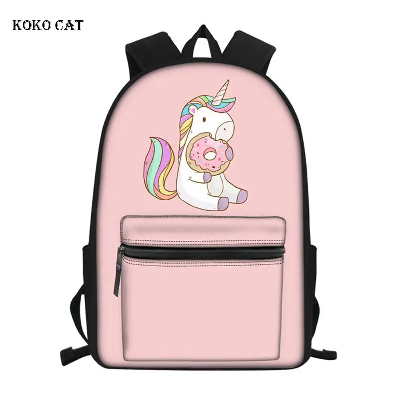 

Cute Cartoon Unicorn Printed Backpack Teenager Girls School Bags Children Daily Rucksack Ladies Travel Daypack Mochila Infantil