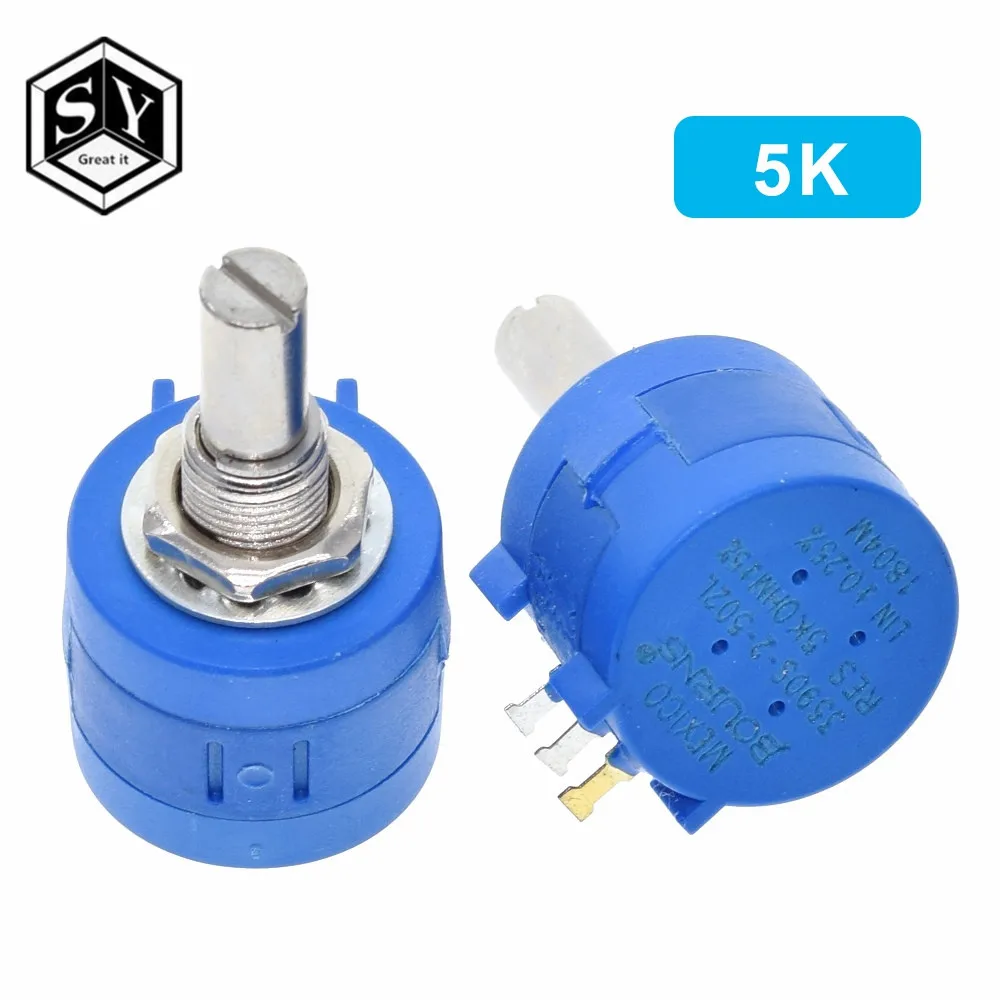 1 шт. 3590S последовательного сопротивления 1 K, 2K 5K 10K 20K 50K 100K Ом Потенциометр переменный резистор 3590 102 202 502 103 3590S-2