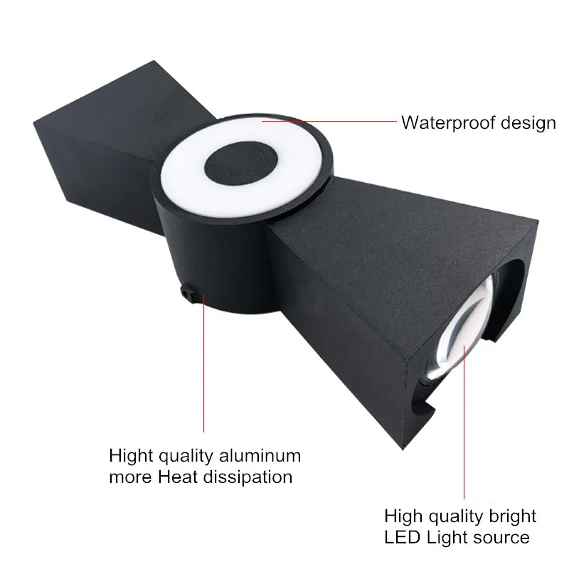 12W Modern simple creative outdoor waterproof wall lamp LED courtyard lamps gate terrace balcony garden light | Освещение