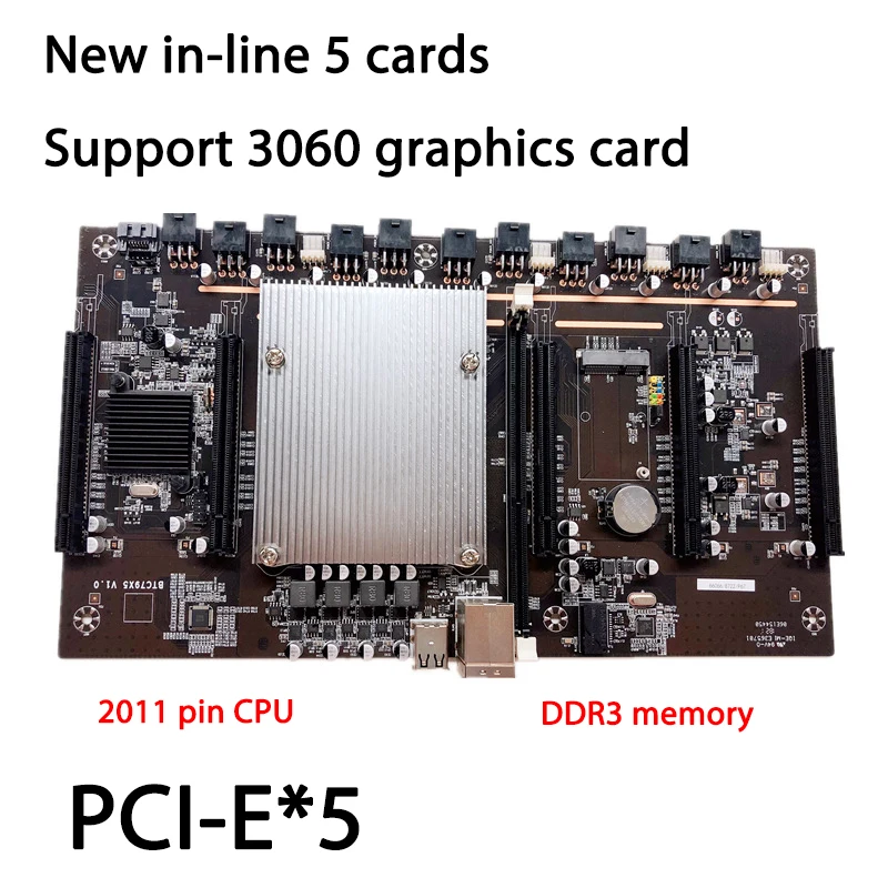 Verkauf X79 H61 Bergbau Motherboard LGA 2011 32G DDR3 1600/1866MHZ Speicher MicroATX PCI Express 16X SATA 3,0 Computer Mainboard Für Intel
