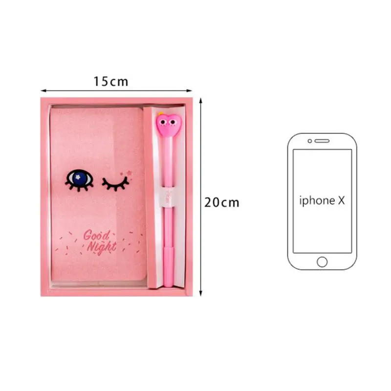 Новогодний подарок мультяшный набор ручка для блокнота наряд коробка пары