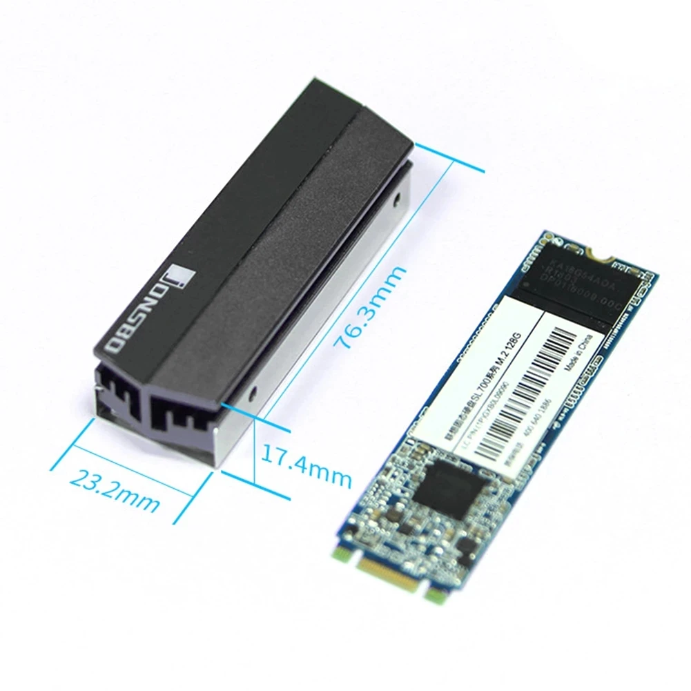 Радиатор Jonsbo M.2 NVMe SSD радиатор из алюминиевого сплава Охлаждающий термопрокладки