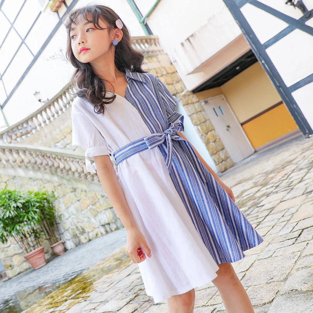 Летняя одежда для девочек 2020 года повседневные официальные платья больших в