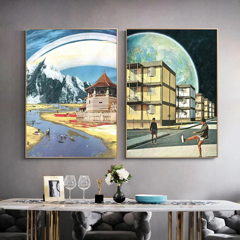 Картина на холсте для спальни в стиле ретро | Дом и сад