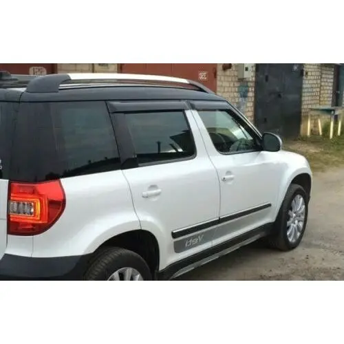 Ветровики для шкода скода йети ети дефлекторы окон дождевики окна козырьки