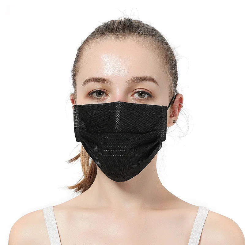 100 шт. 3 Слои одноразовая маска Нетканая Mascarillas противопылевая лицевая утолщенные