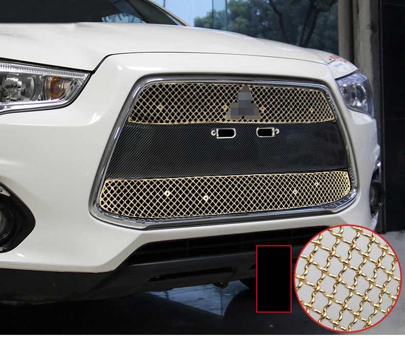 Lsrtw2017нержавеющая сталь передний бампер средняя сетка для Mitsubishi Outlander Sport Asx RVR 2011- салонные аксессуары молдинги