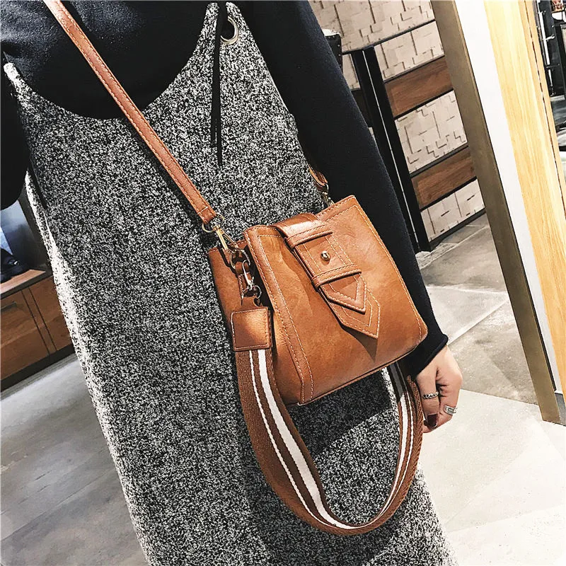 

GOUSTER New arrival Women Fashion Crossbody Shoulder bag Female Retro Tote Double Shoulder Strap Handbag Female Messenger Bag