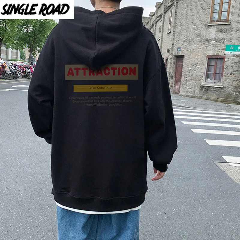 SingleRoad Для мужчин s толстовки 2021 весеннее Платье с принтом больших размеров в