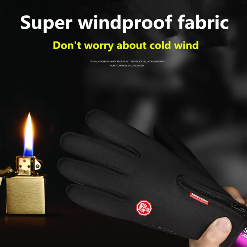 Зимние теплые перчатки s m en женские противоскользящие плюс бархат сенсорный