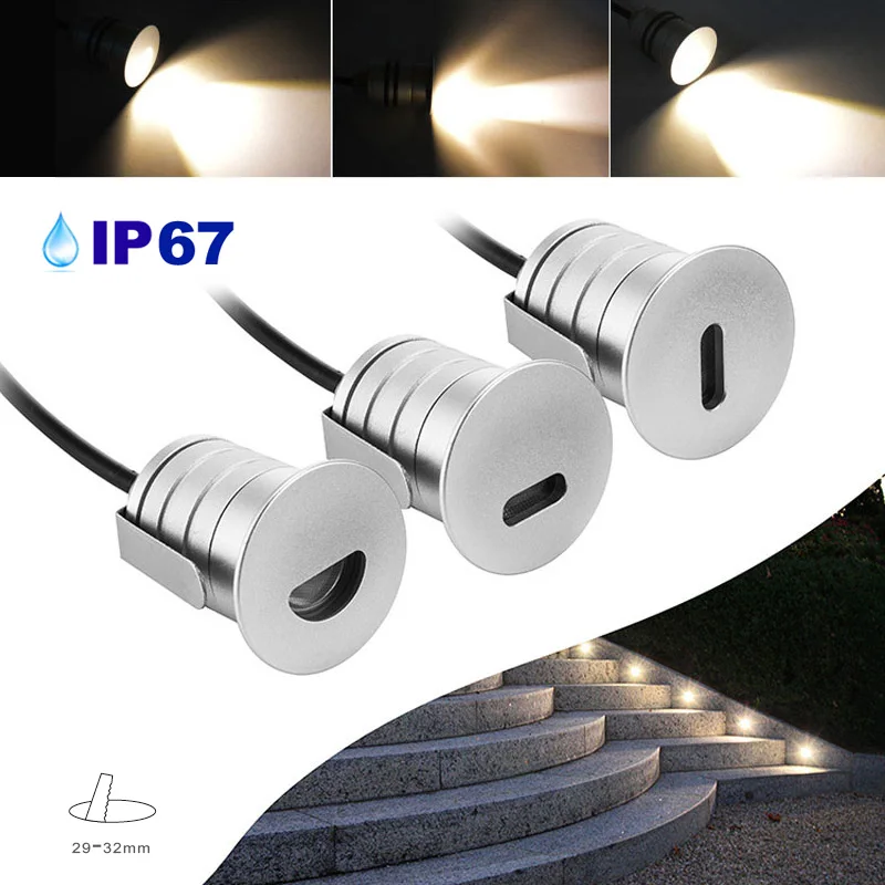 20 шт./лот 1 Вт CREE светодиодные Напольные светильники 12 В 24 подземная лампа IP67