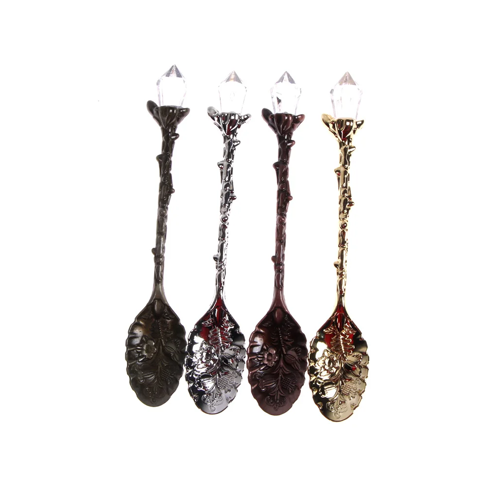 Новинка 2021 винтажная резная Цветочная ложка в японском стиле для кофе чая с