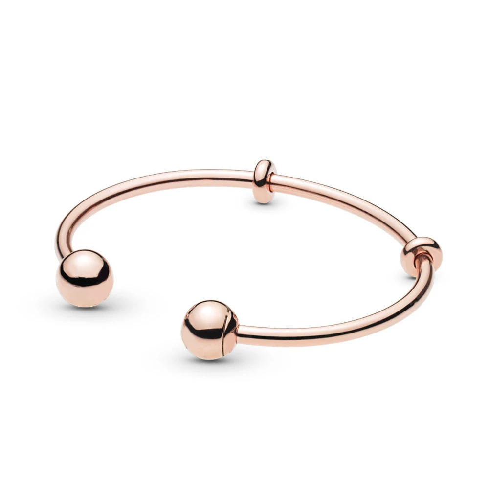 

100% 925 Sterling Silver winter Christmas High quality classic original round bead opening pan bracelet fashion gift