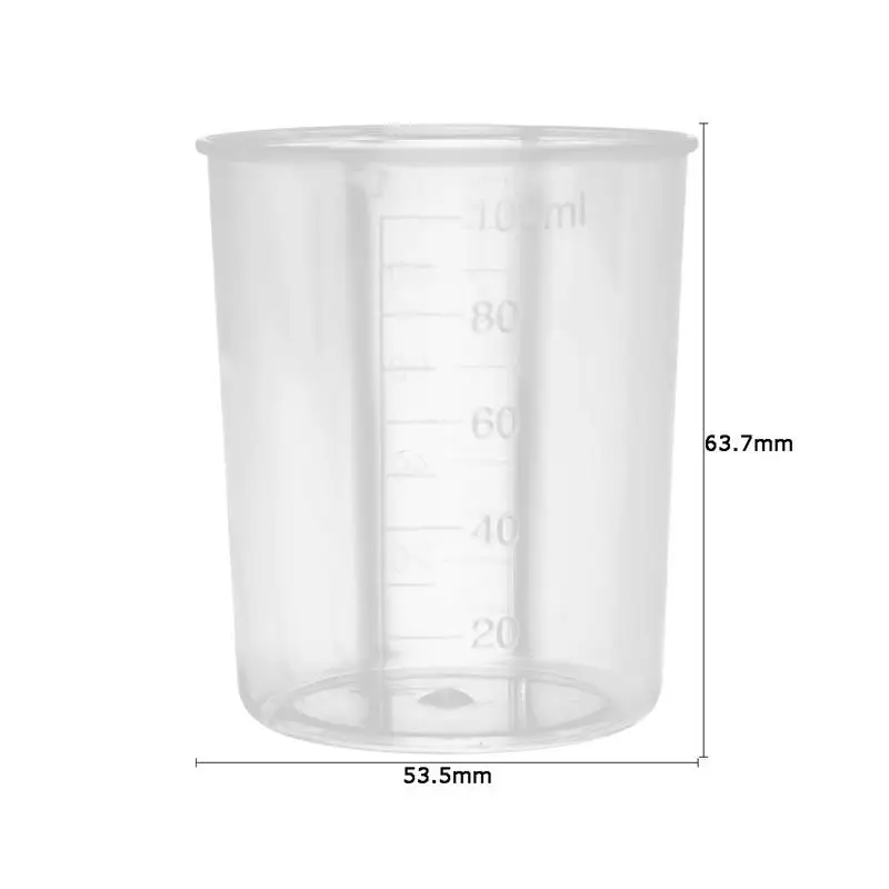 

100ml Plastic Graduated Measuring Cup Liquid Container Epoxy Resin Silicone Making Tool Transparent Mixing Cup DIY Mixing Tool