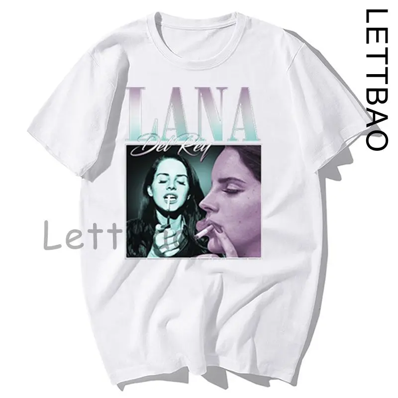 

Summer Lana Del Rey Harajuku T-shirt Ladies Print Fan Ulzzang T-shirt 90s Graphic Aesthetics T-shirt Korean Style T-shirt Female