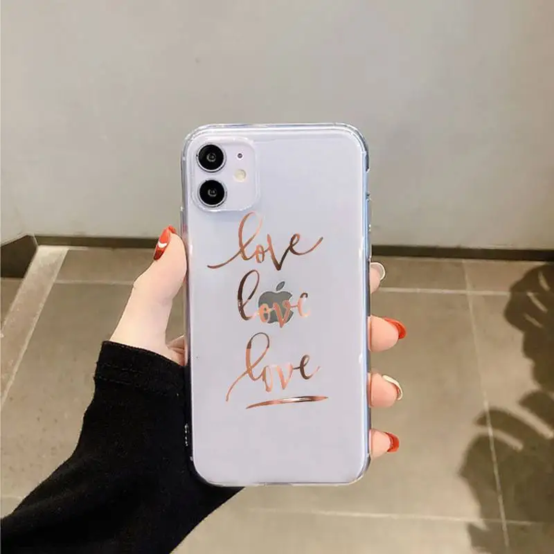 

Bling pineapple geometric Phone Case Transparent for iPhone 11 12 mini pro XS MAX 8 7 6 6S Plus X 5S SE 2020 XR