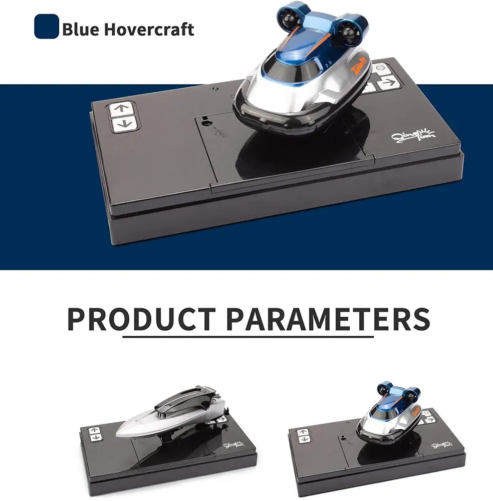Радиоуправляемая лодка для детей Hovercraft-синяя электрическая скоростная EP Racing RC RTR