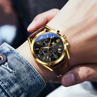 original brand luxury new mens watches multifunction date classic fashion leather quartz wrist watch waterproof clock men box