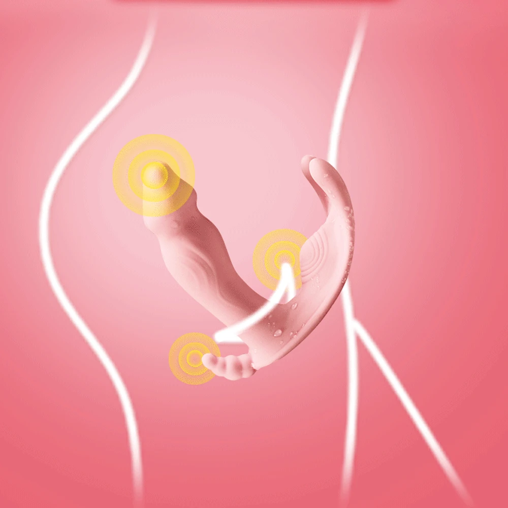 Фаллоимитатор бабочка вибратор для женщин мастурбатор секс игрушки стимуляции