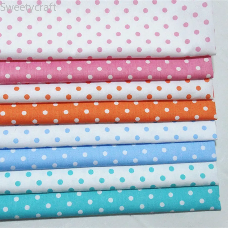 

160cm x 10M Cotton Fabric DOT Printed Cloth Sewing Bed Dress Quilting Fabrics for Patchwork Needlework DIY Handmade Accessories