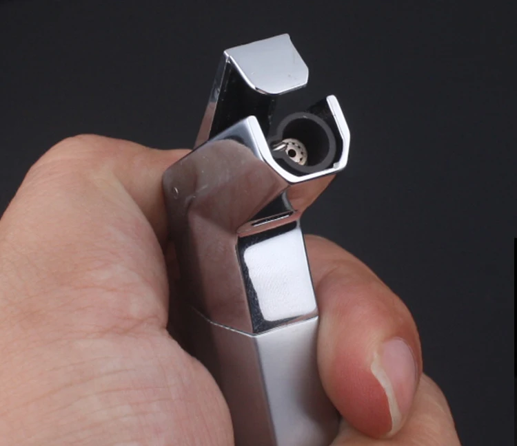 Пистолет распылитфонарь струйная зажигалка металлическая турбо ветрозащитная