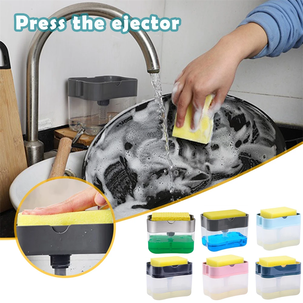 

Multiful Soap Box Kitchen Automatic Dispenser Detergent And Sponge Holder Cleaning Liquid Box Sponge B Kitchen Cleaner Tool
