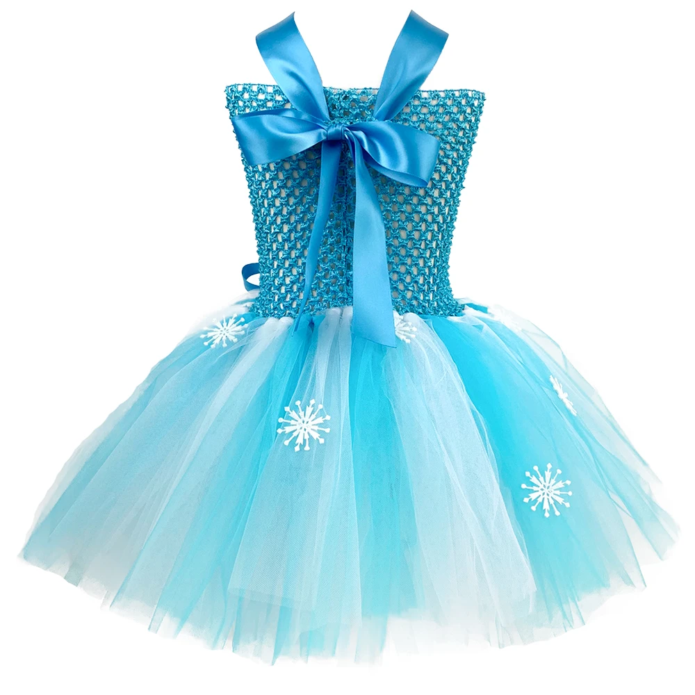 Костюм принцессы Эльзы для девочек Snowflak королевы платье на день рождения