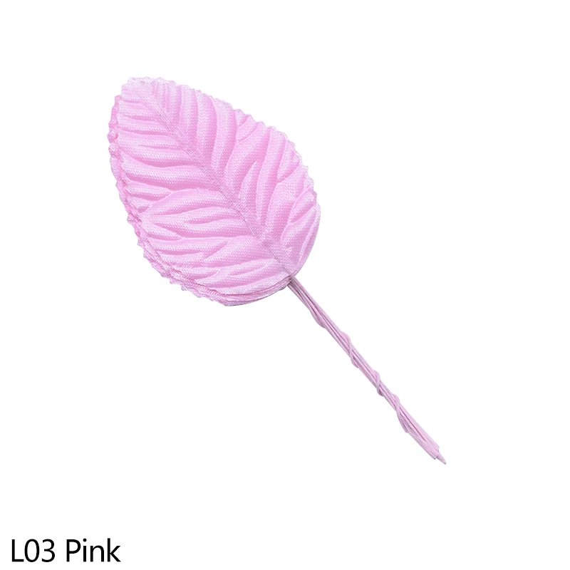L03 40/100/200 шт Искусственные розовые листья Пластик шелк Leafe украшение на свадьбу День рождения, подарок на Рождество, украшение из искусственных цветов для DIY ВЕНОК для дома украшения - Цвет: L03