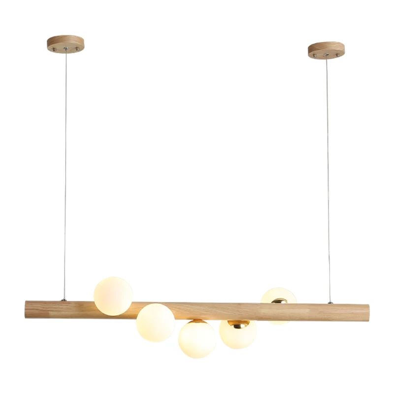 Обеденный светодиодный подвесной светильник BOTIMI деревянная лампа для гостиной