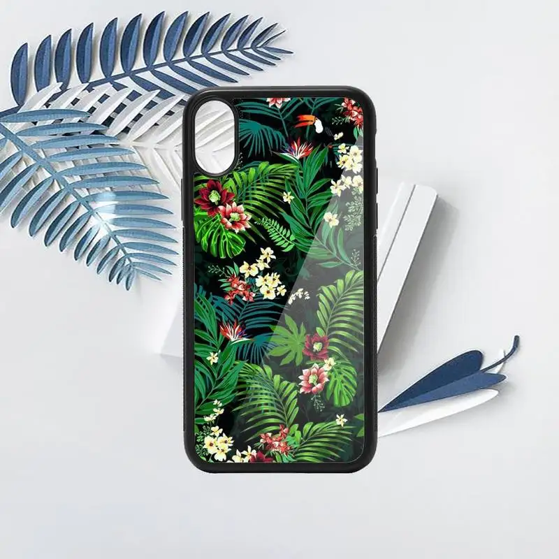 

Banana Retro Green leaf Phone Case PC for iPhone 11 12 pro XS MAX 8 7 6 6S Plus X 5S SE 2020 XR