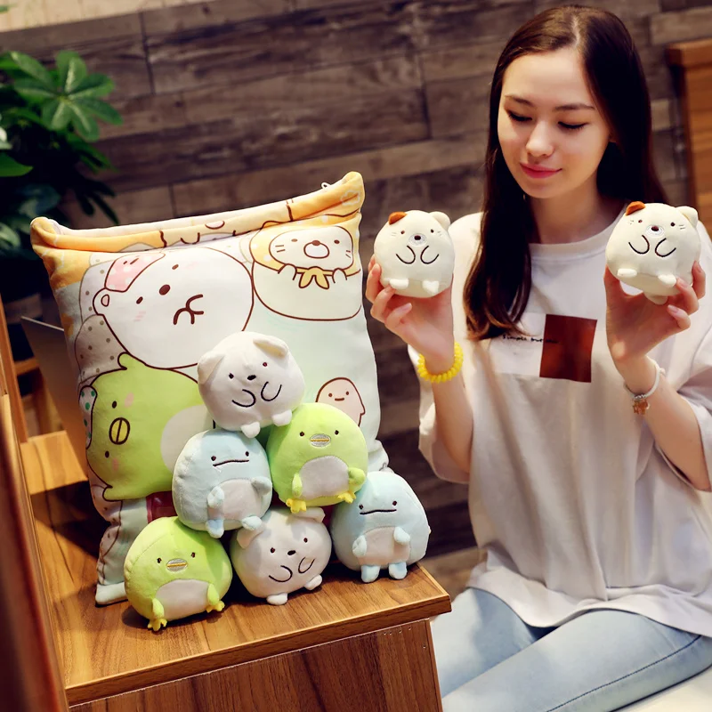 Набор из 8 плюшевых мини-игрушек Sumikko gurashi динозавр креативная подушка набивные