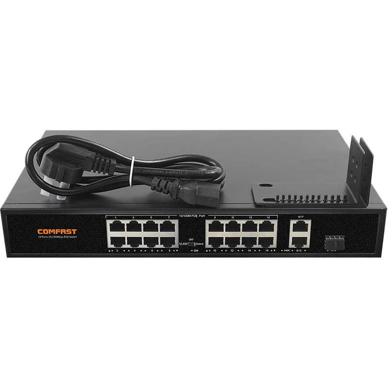 Высокоскоростной 100M /Gigabit самостоятельный переключатель Poe 16*10/100M порт RJ45 +
