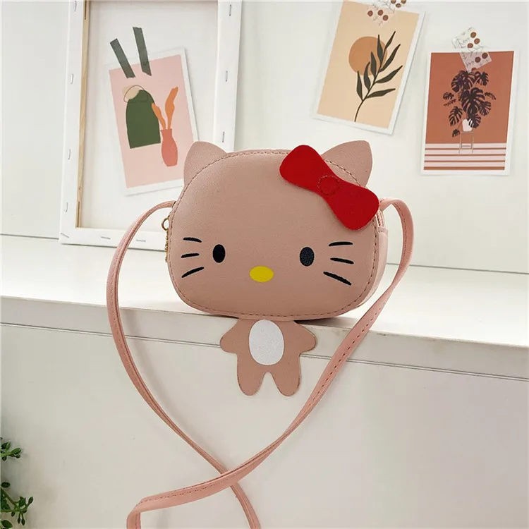 

Lovely Children's PU Leather Red Messenger Bag Cute Girls Cartoon Shoulder Bags Princess Accessories Mini Coin Purse Handbags