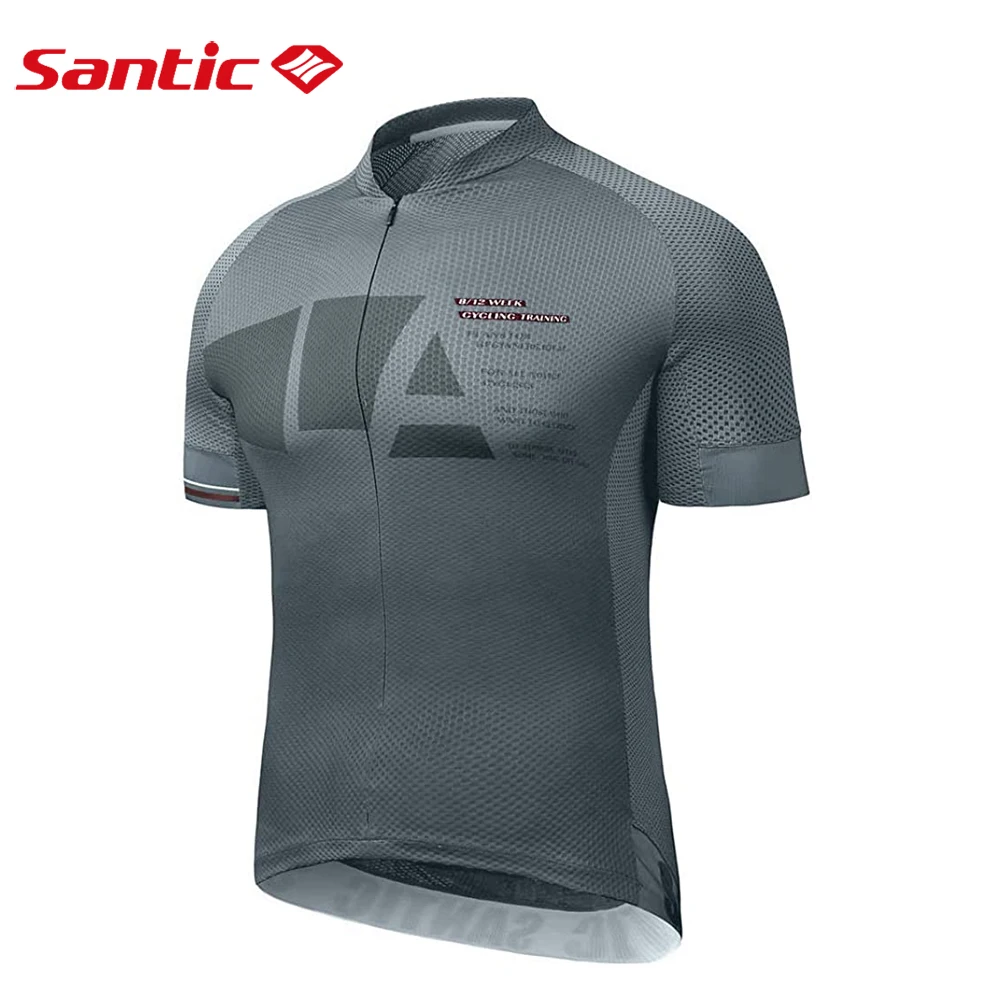 

Santic Cycling Jerseys Men Mesh Riding Clothing Bike Sports Shirts Comfortable Breathable MTB T-shirts Asian Size K9M2091