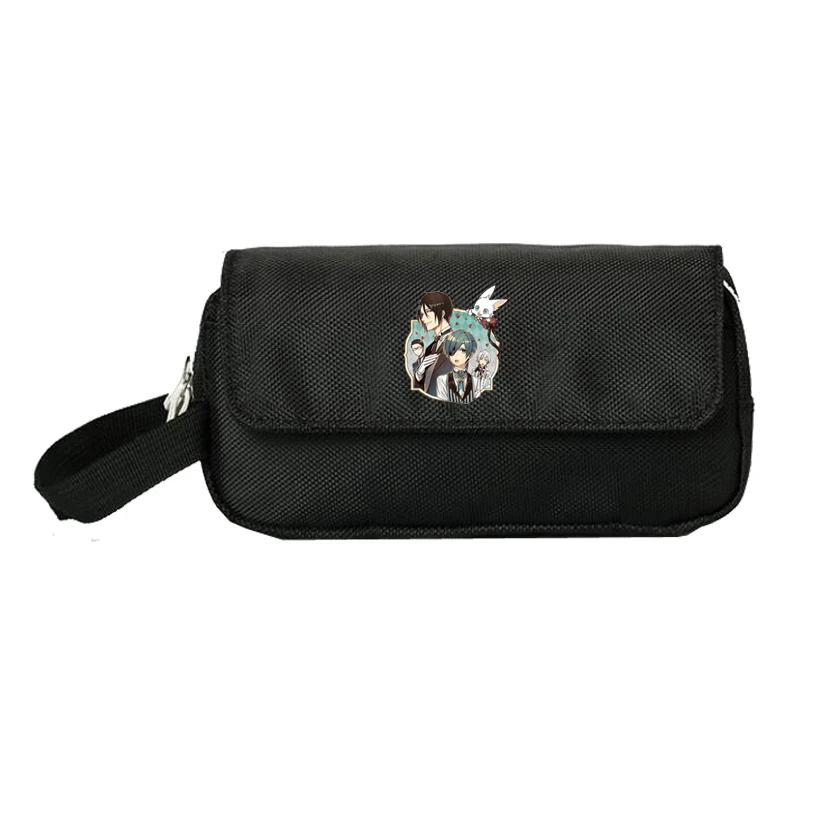 

anime NEW Black Butler Pencill Case Women Cosmetic Cases Makeup Bag Child Girls Double Zipper pecill Bag Handbag Purse