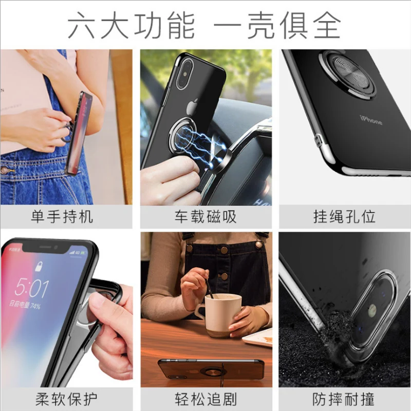 for iphone phone 6 6s 7 8 11 pro max xr x s xs case TPU Silicone Cover Coque Fundas Smart cover Mobile protective |