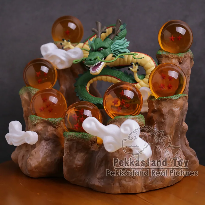 shenron mountain stand 7 crystal balls pvc figures collectible model toys free global shipping