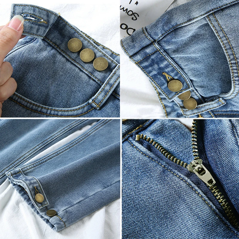 

Woman Jeans Velvet Thickening Harem Pants Loose Mid Waist Wide Leg Ankle Length Winter Thin Pants