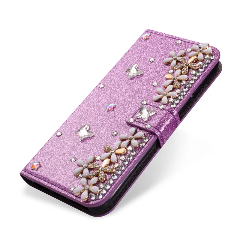 Подарок на удачу блестящий чехол кошелек из искусственной кожи с украшением в