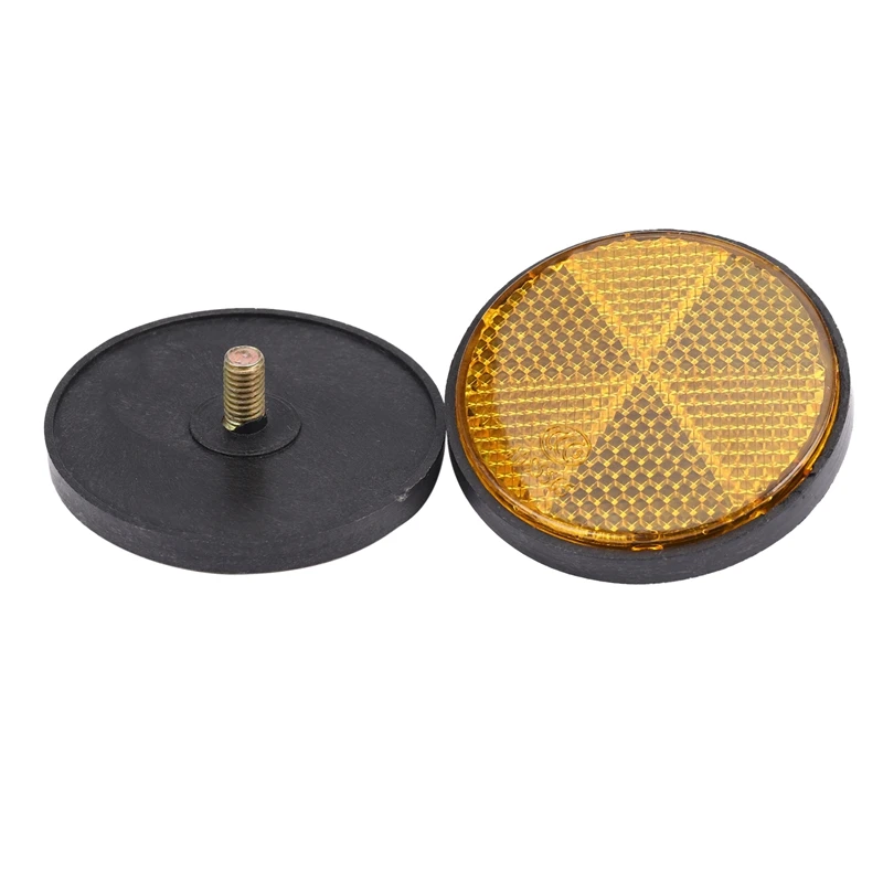

2 x 2inch Round Orange Reflectors Universal For Motorcycles ATV Bikes Dirt Bikes