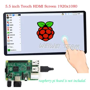 Сенсорный ЖК-дисплей 5,5 дюйма 1920X1080 5 точек для Raspberry pi4 pi3 Model B + Android TV Box Game Box Window 10 8 7
