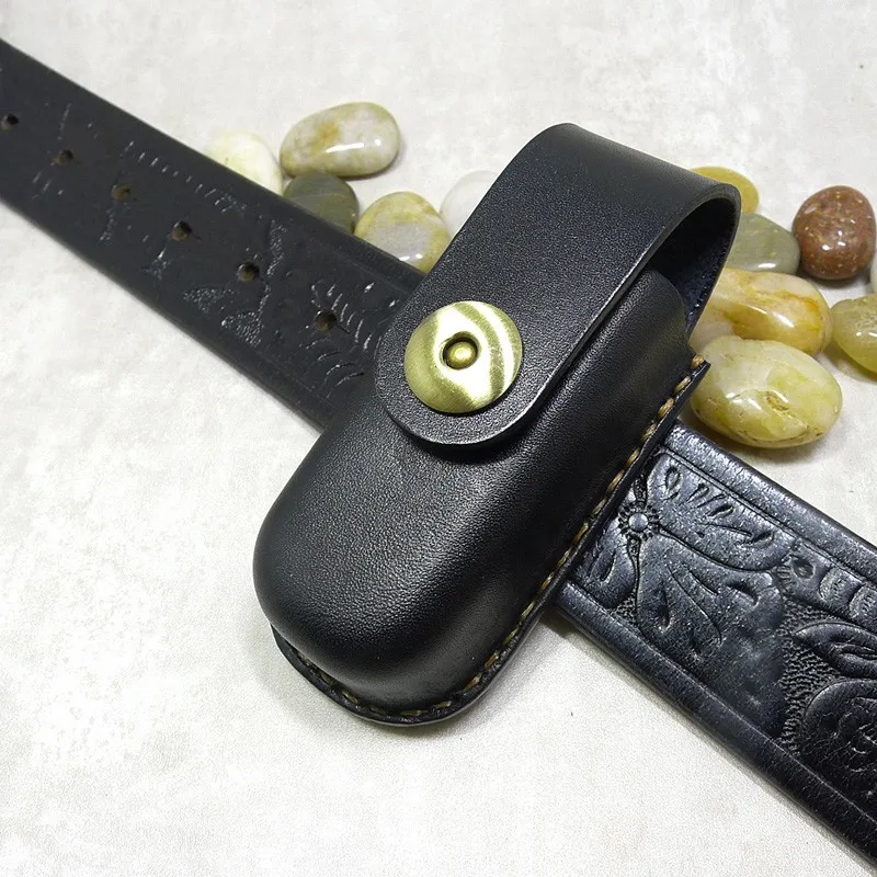 

Blongk Handmade Swiss Weiss Army Knife Pouch Waist Bag Belt Pack Genuine Leather Men DFD-JD91