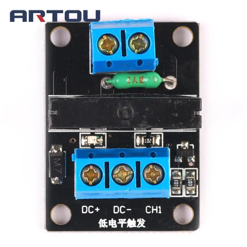 24 В 1 канальный твердотельный релейный модуль низкого уровня реле DC AC PCB SSR AVR DSP для