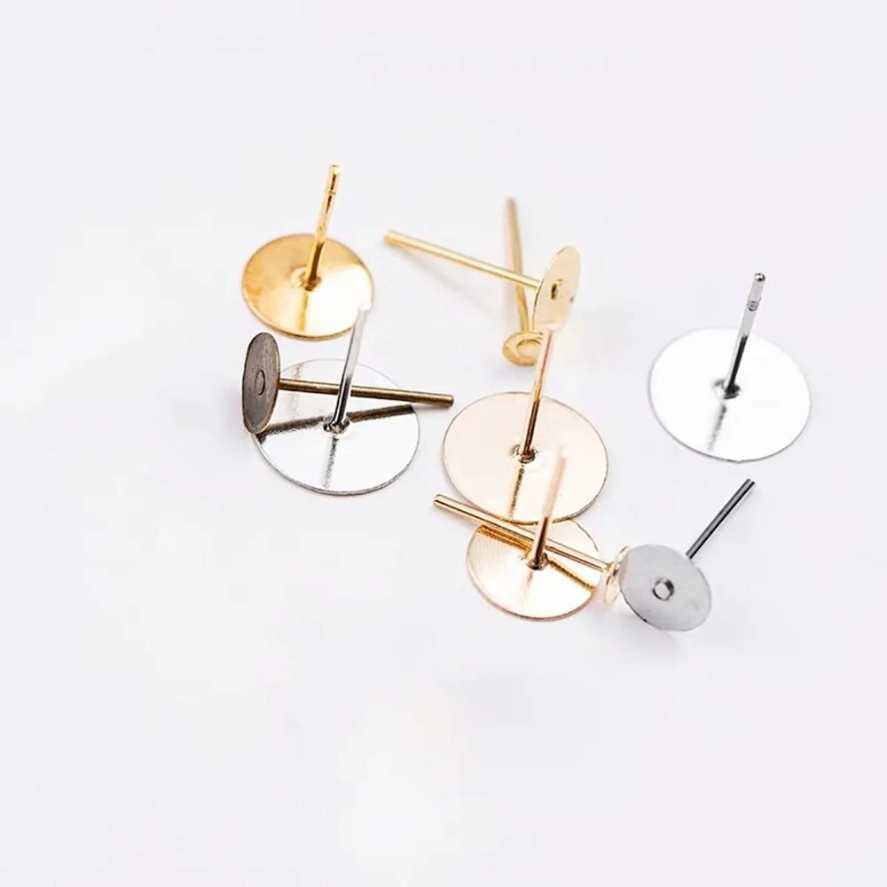 Основа для сережек с кабошоном серебряная основа принадлежности поделок 100