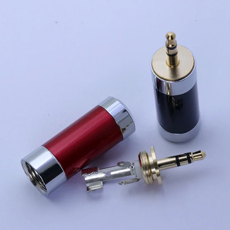 

10pcs/5pairs 3.5mm Jack 3Pole Luxury Gold-plated Earphone Plug for DIY Earphone Repairing Wire Connector Fixed for 6mm/8mm Cable