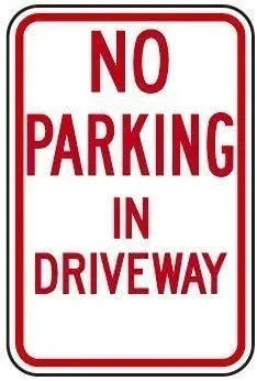 

Warning Sign No Parking in Driveway Sign Premium Non Road Sign Business Sign Aluminum Metal Tin Sign Q0152