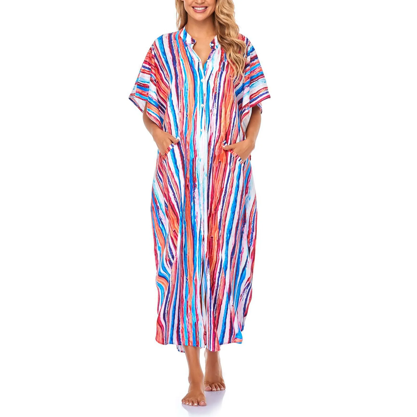 Женская обувь в винтажном стиле Цвет полосатые хлопковые пижамы с длинными