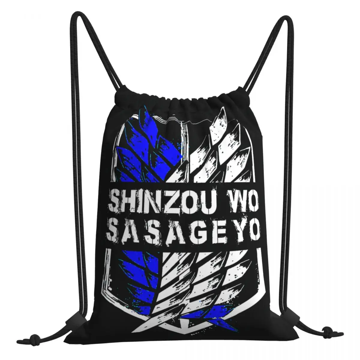 

Shinzou Wo Sasageyo атака на Титанов портативные спортивные сумки на шнурке рюкзак для верховой езды рюкзаки для хранения одежды в тренажерном зале