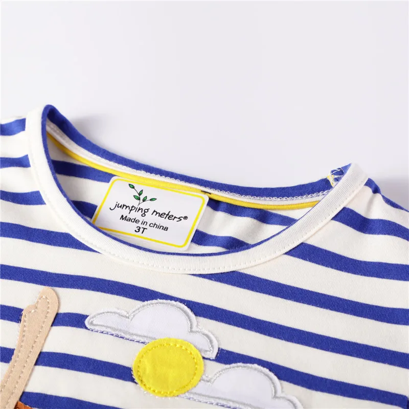 Jumping Meters New Arrival Applique Mesh Princess Dress for Autumn Spring Baby Cotton Clothes Fashion Kids Party Dresses | Детская